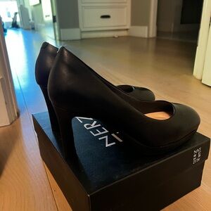 Clarks Black Leather High Heel Pumps